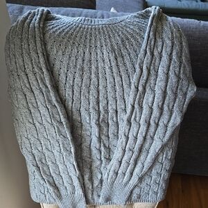 Lane Bryant Gray Cable Knit Women's Sweater